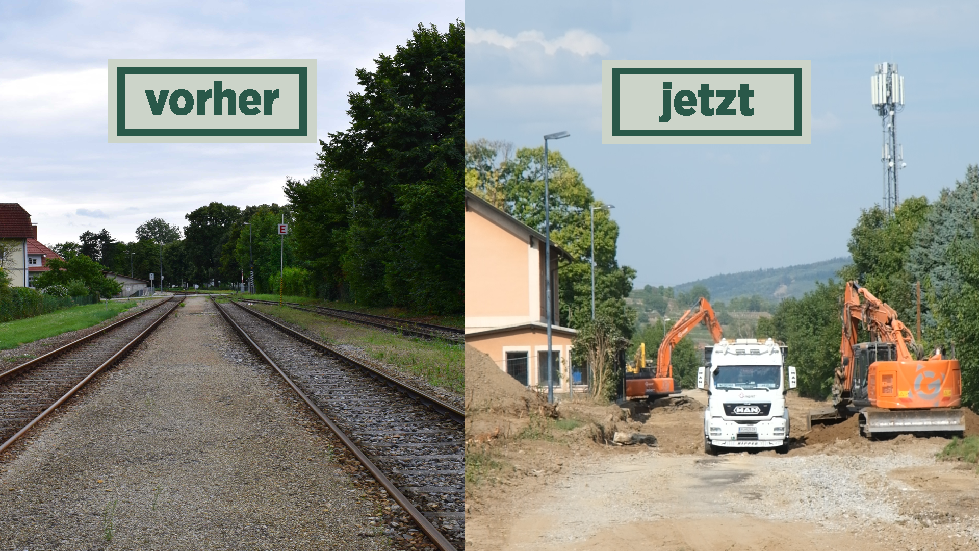 Im Zuge der Modernisierung der Kamptalbahn in NÖ wird auch der Langenloiser Bahnhof umgebaut. Klingt gut, wären da nicht viele Schrebergärten und alte Bäume, die dafür weichen müssen. Die Initiative "Schatten statt Hitze" setzt sich dagegen ein. 