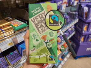 Fairtrade auf Very Fair-Schokolade.